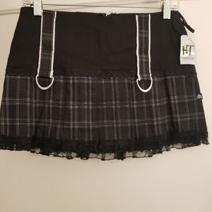 Brand New Vintage Tripp NYC Black Plaid Skirt